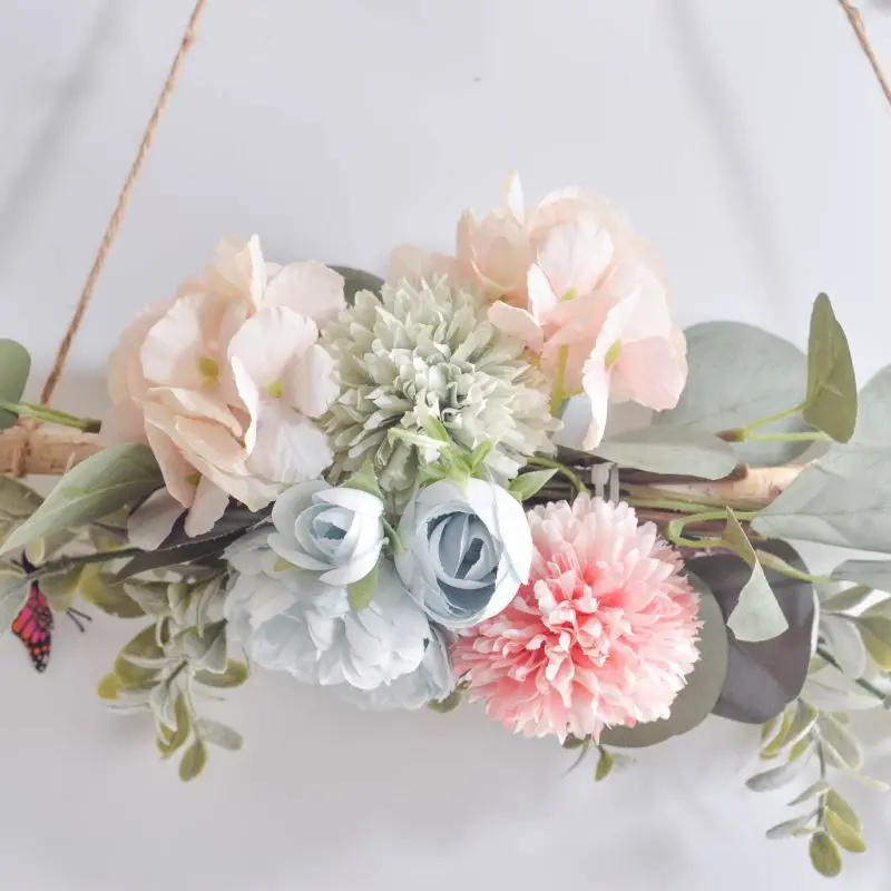 Пасторальный пионовый венок деревянный домашний декор синее заклинание 5