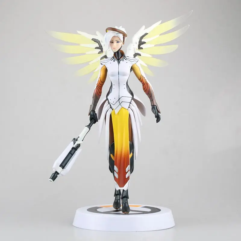 

30cm OverWatch Hero Mercy Angela Ziegler Doll Gifts Toy Model Anime Figures Collect Ornaments