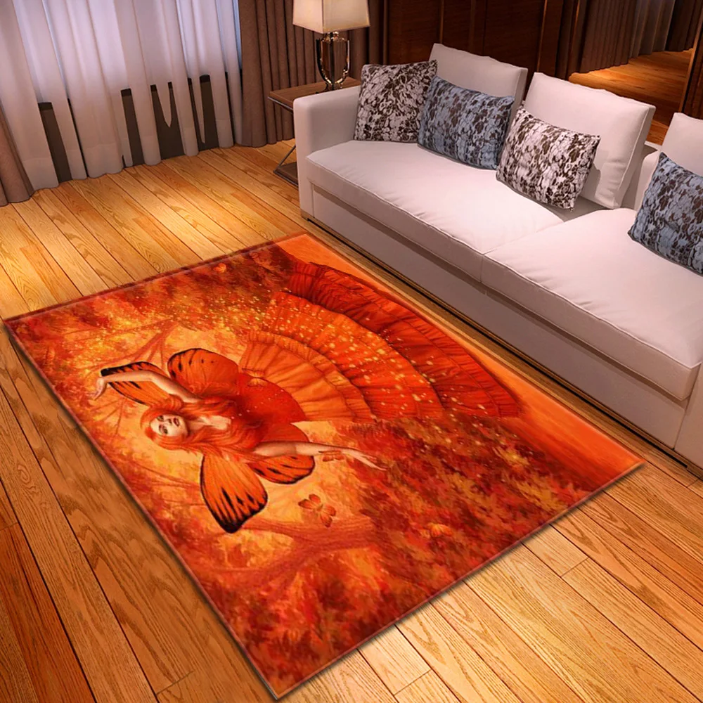 Фото Шаблон красивая бабочка коврики для гостиной спальни с мультяшным 3D принтом