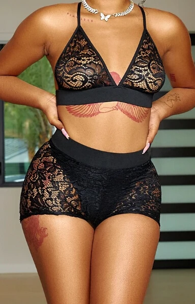 Женское сексуальное кружевное нижнее белье комплект прозрачного нижнего белья и