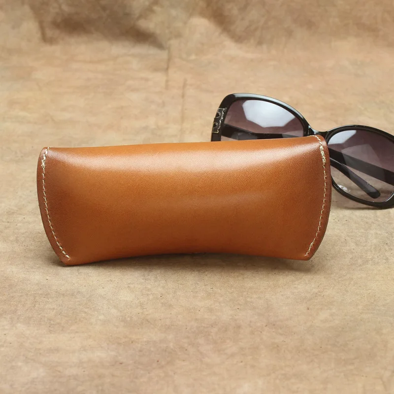 LD винтажная коробка для очков ручной работы твердая натуральная кожа роскошные