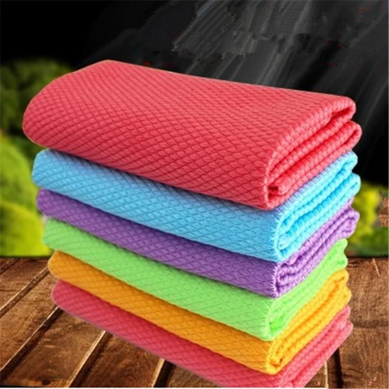 

Kitchen wiping rags efficient Super Absorbent Microfiber Cleaning Cloth home washing dish kitchen household car Cleaning towel