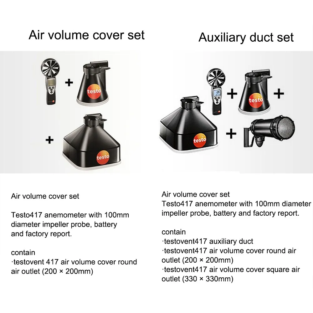 Testo 417 ветромер Лопасти С турбинной мешалкой зонд Объём воздуха крышка комплект