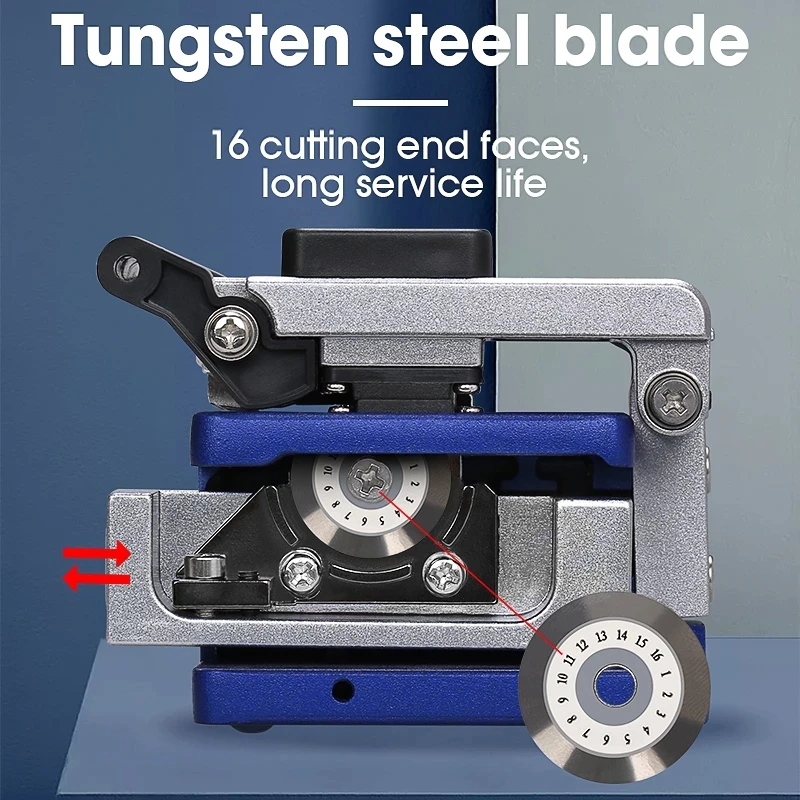 AUA-61S High Precision Fiber Cleaver Cable Cutting Knife FTTT Fiber Optic Knife Tools Cutter Cleavers 16 Surface Blade
