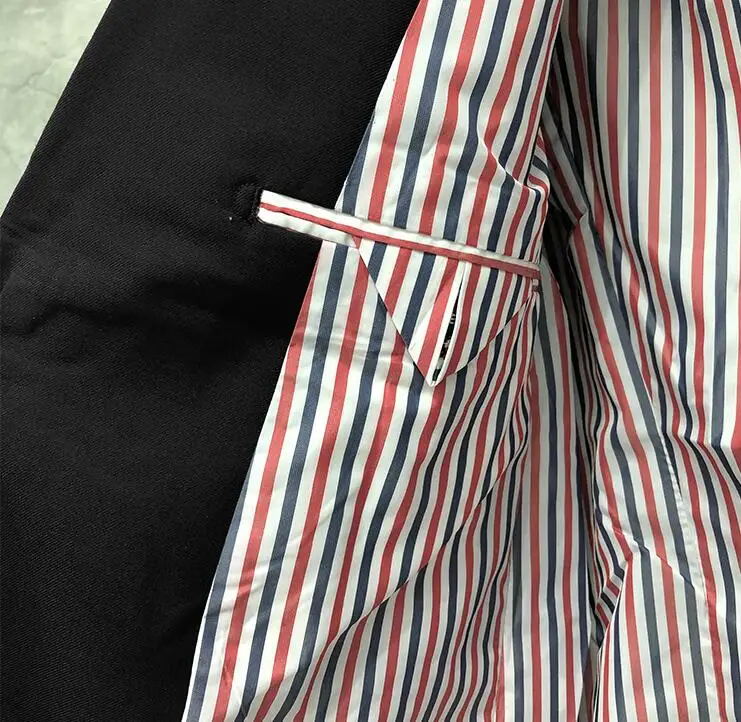 

2021 Fashion TB THOM Brand Formal Blazer Men British Casual Suit Men's Jacket Spring Single Breasted Shoulder Striped Wool Coat