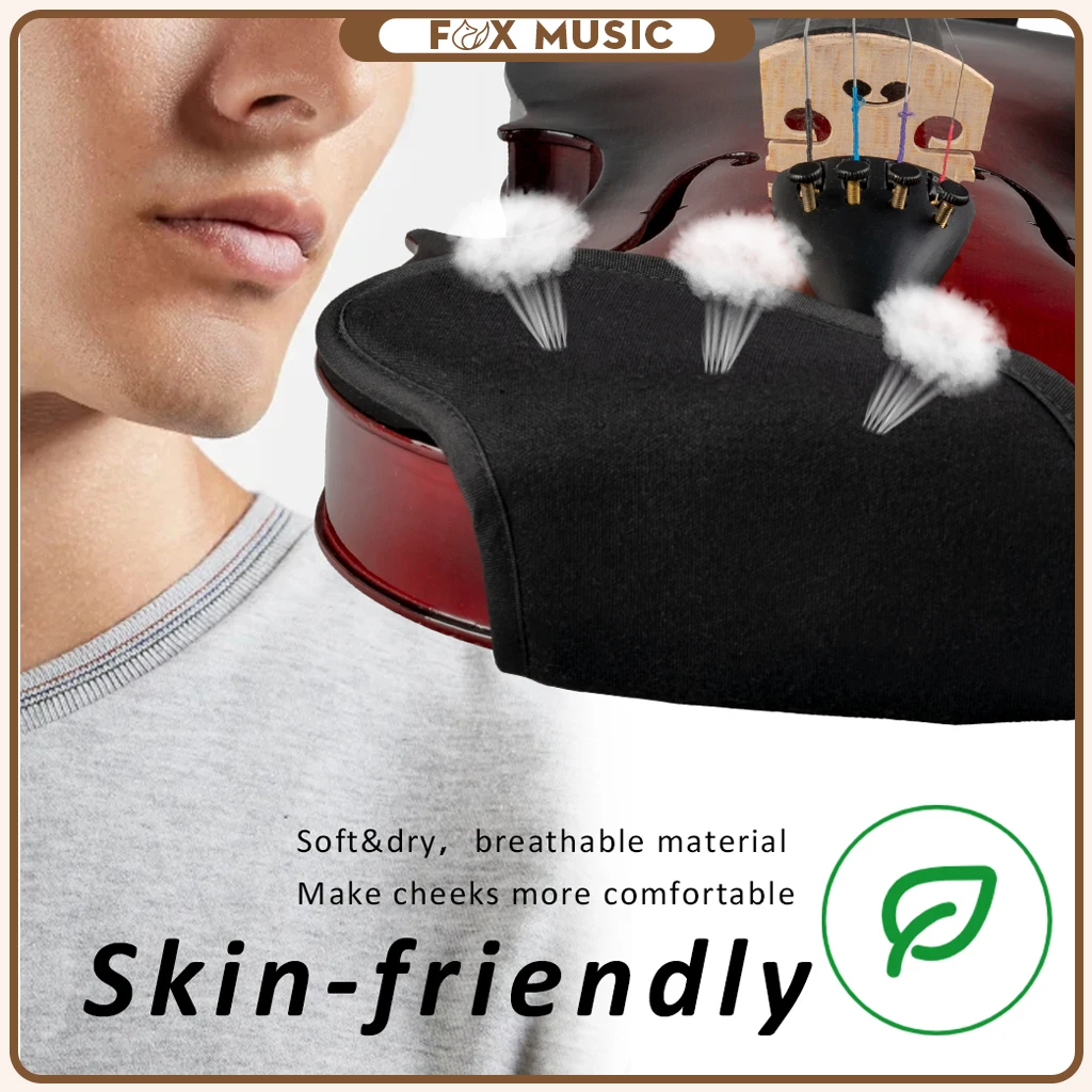 Защитная накладка для подбородка скрипки мягкая хлопковая Накладка 1/10 1/8 1/4 1/2 3/4