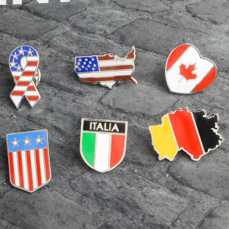 Германия, США, Канада, флаг всех стран, значок, брошь,, Свободное пальто, детские подарки на день рождения, брошь на булавке