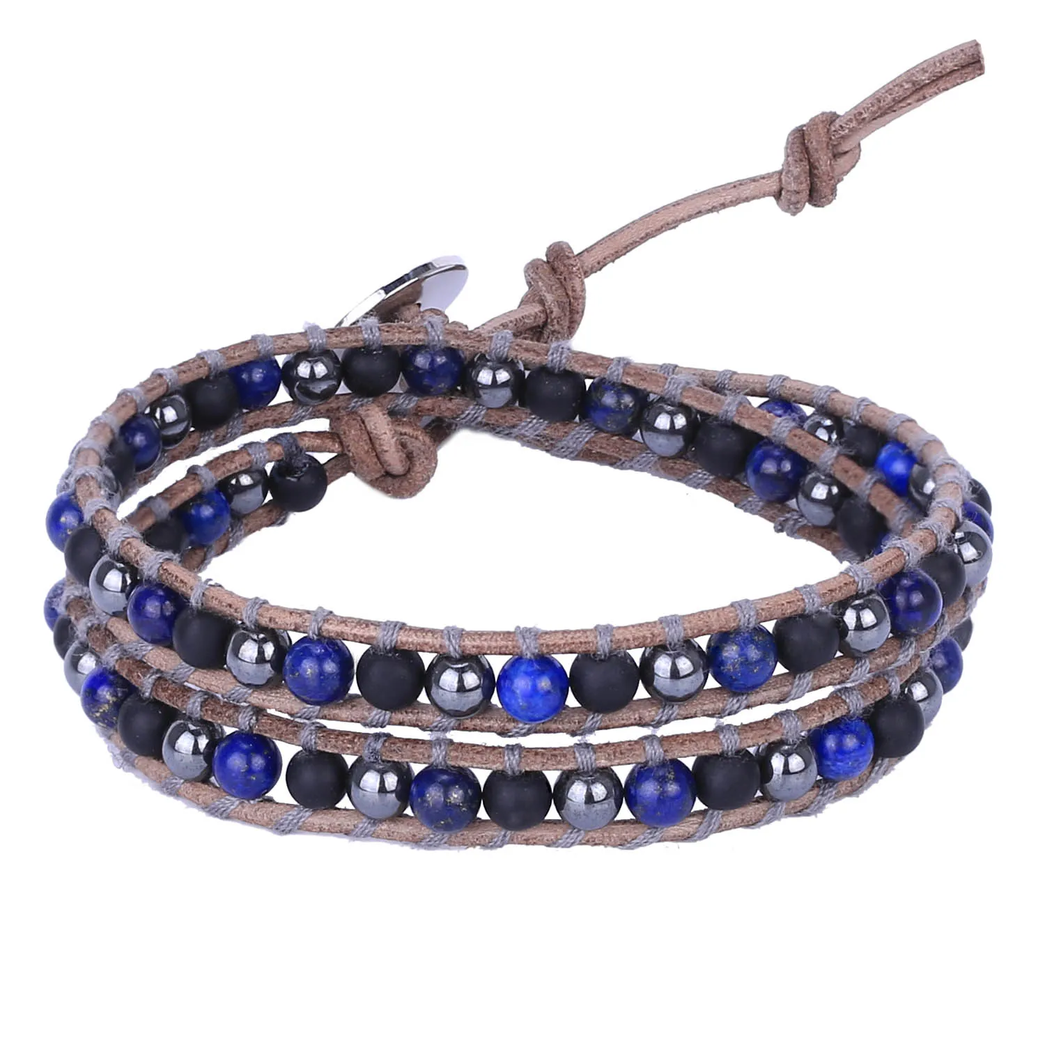 

Kelitch New 2022 Crystal Bracelets Black Blue Beaded Strand Long Bracelet Punk Paired Chains Tennis Valentine