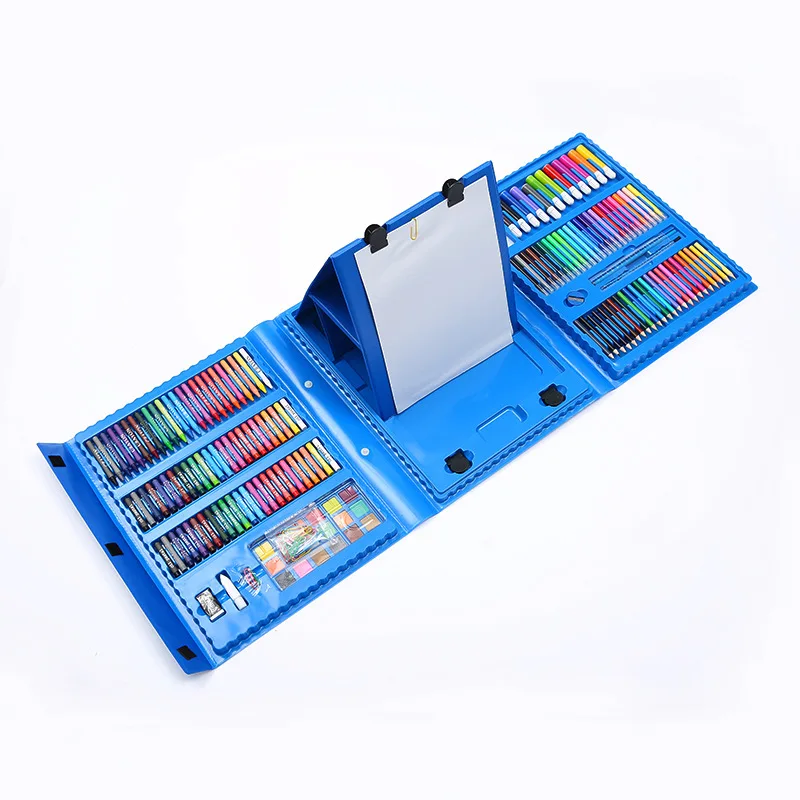 208 colors blue 288 шт./компл. Краски ing рисунок Художественный набор Краски кисти маркеры воды Цвет цвета ручки воды Цвет карандаши артер поставки подарок для детей - Цвет: 208 colors blue