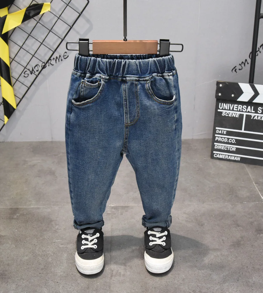 Оптовая продажа зимние джинсы для мальчиков Новинка осени 2019 джинсовые штаны