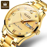 olevs new fashion men automatic mechanical watch stainless steel man wristwatch mens watches top brand luxury relogio masculino