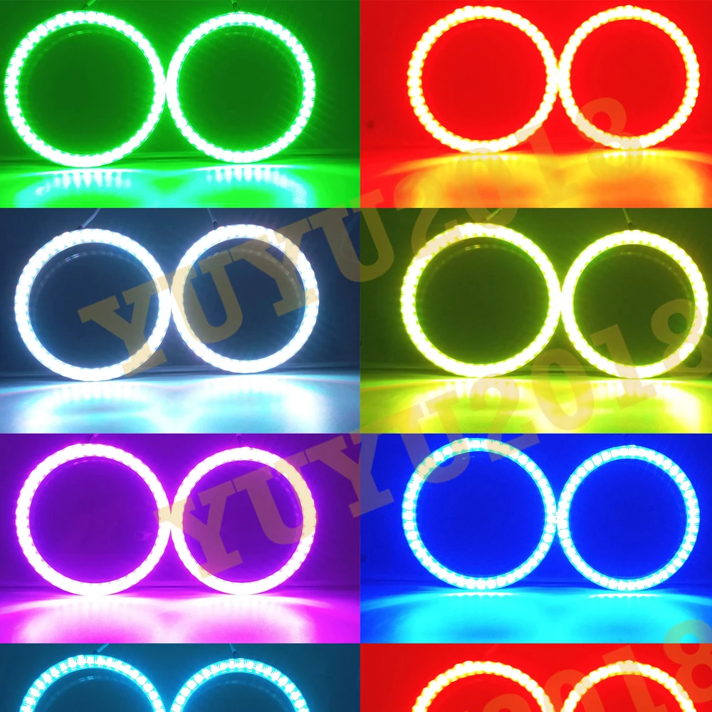 Светодиодные кольца с гало RGB для Yamaha Raptor 700 700R 2006-2020 яркие ангельские глазки