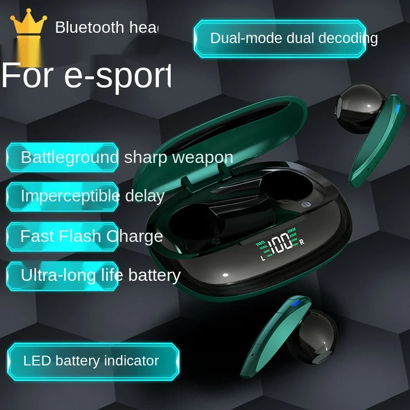 

The new wireless bluetooth headset 5.1 dual-mode gaming sports headset without sense and low latency