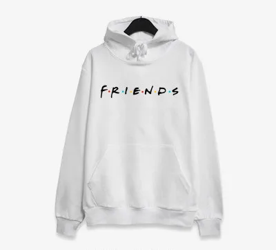 

Women Friends Letter Printed Harajuku Hoodies Autumn Winter Long Sleeve Hooded Sweatshirts Female Casual Loose Sport Pullovers