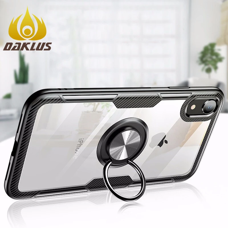 Роскошный бампер для iPhone X Silicone XS XR Max 6 6S 7 8 Plus 11 Pro Armor с магнитным кольцом для автомобиля.