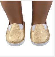 doll accessories 1 pair glitter doll shoes for 43cm dolls five pointed star shoes fit for 18 inch american doll