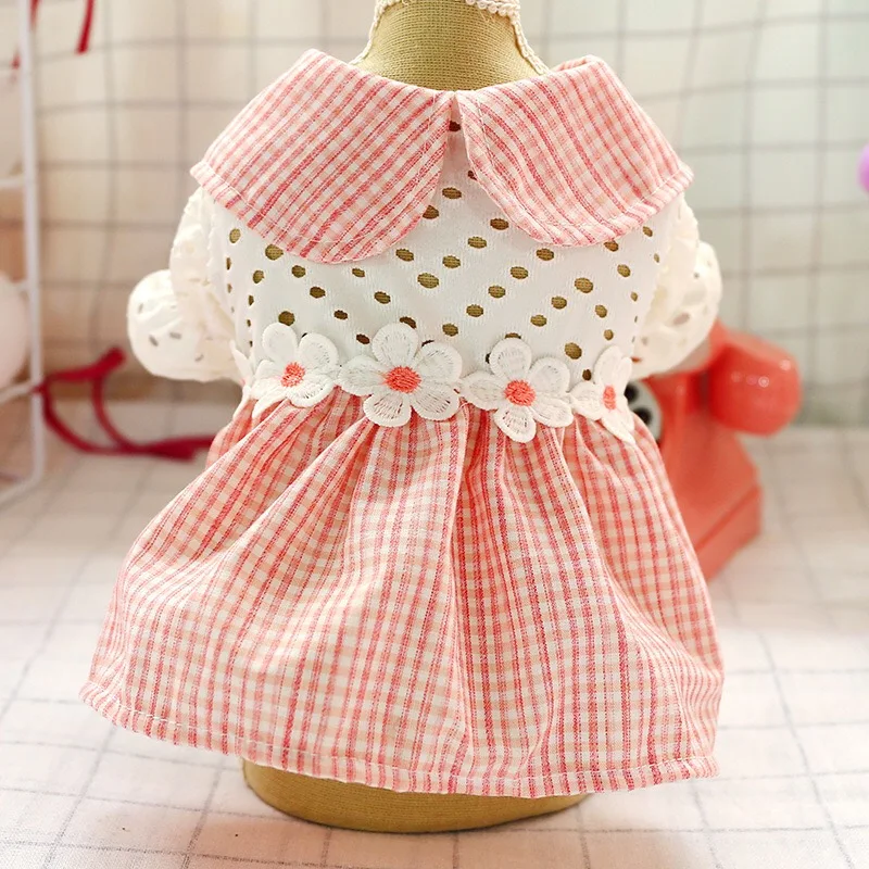 

Spring Summer Floral Pet Dog Princess Dress Sweet Puppy Cat Skirt Yorkies Chihuahua Dresses Pets Wedding Clothes for Small Dogs