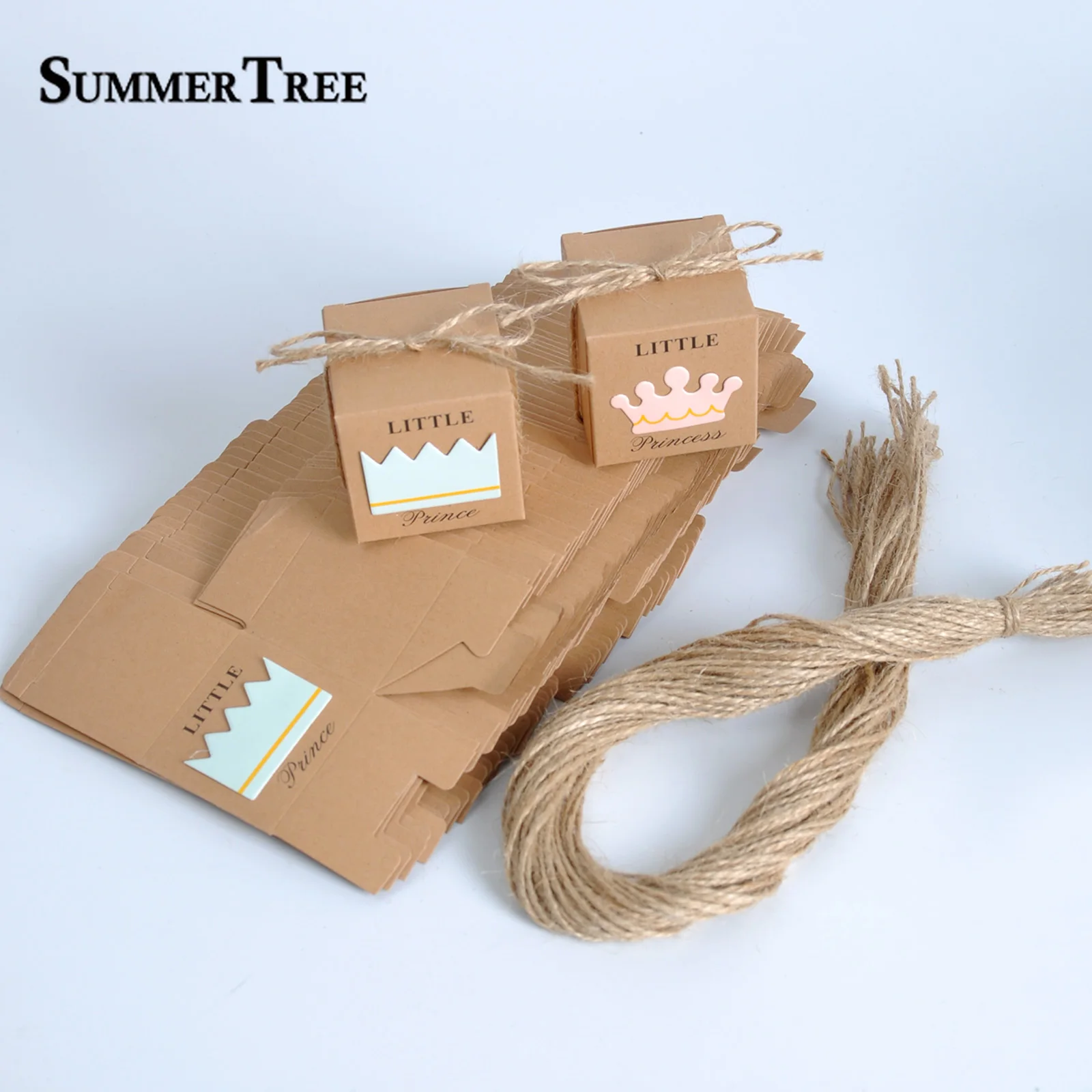 100 шт коробка конфет Маленький принц маленькая принцесса Корона крафт бумажные