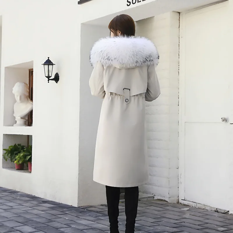 Pie to overcome the winter 2020 long section fur coat fur coat rabbit fur liner, Raccoon Dog Furwinter