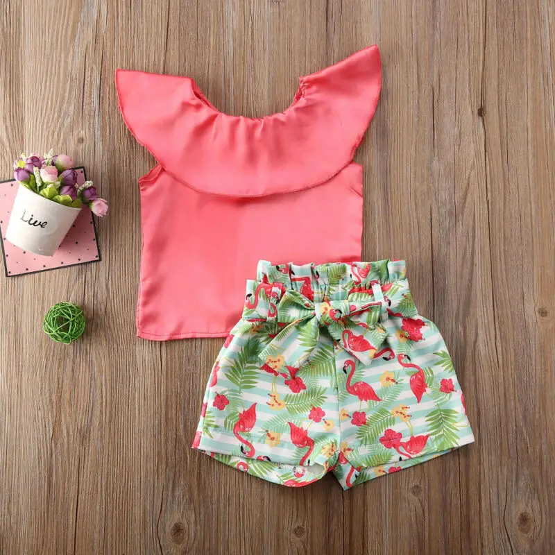 2020 Летние шифоновые топы с воротником в виде листьев лотоса для новорожденных