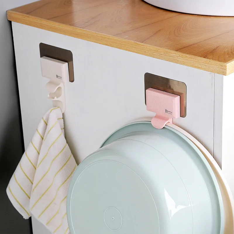 

3Pcs Plastic Wash Basin Storage Rack Sticky Hook