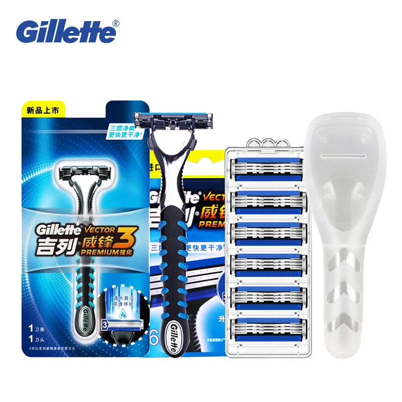 Бритвенные лезвия Gillette для мужчин Vector3 безопасная бритва бороды лезвие бритвы