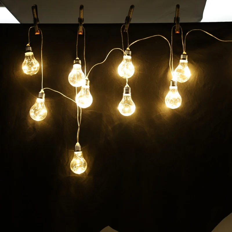 Ночной светильник прозрачный гирлянда с шарами светодиодные медные проволочные