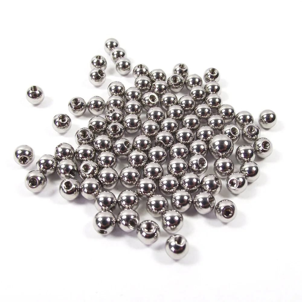 5pcs 14G 16G Нержавеющая сталь большие шары Замена носа серьги-штанги в язык бровь