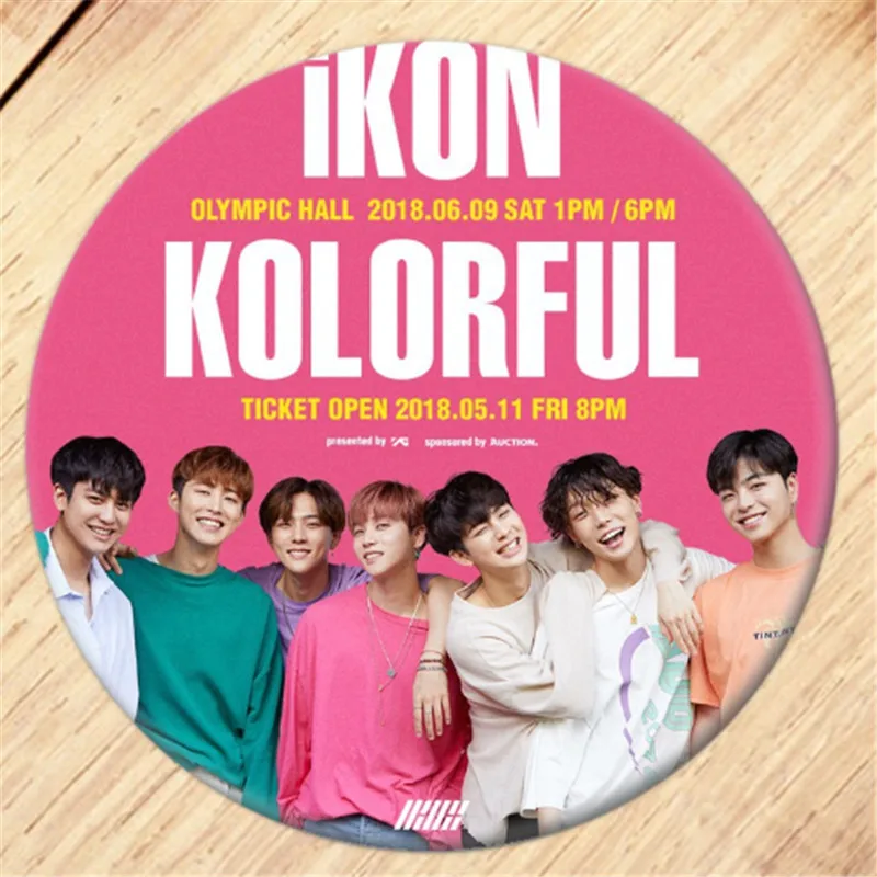 4 Kpop iKON Kim Jin Hwan брошь на булавке Значки для косплея для одежды украшение для рюкзака ювелирные изделия B052 - Окраска металла: 4