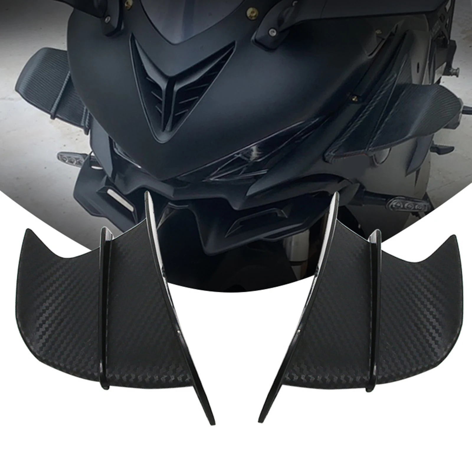 

2Pcs Motorcycle Modification Fixed Wind Wing Winglets Side Stickers Decoration Accessories