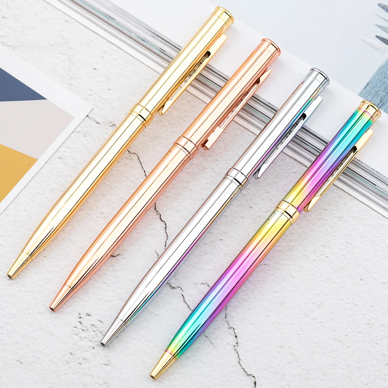 

1 Pcs New Flash Pen Metal Pendant Ballpoint Pen Bullet 1.0mm Nib Blue Refill Superior Office Writing Pen Rollerball Pen