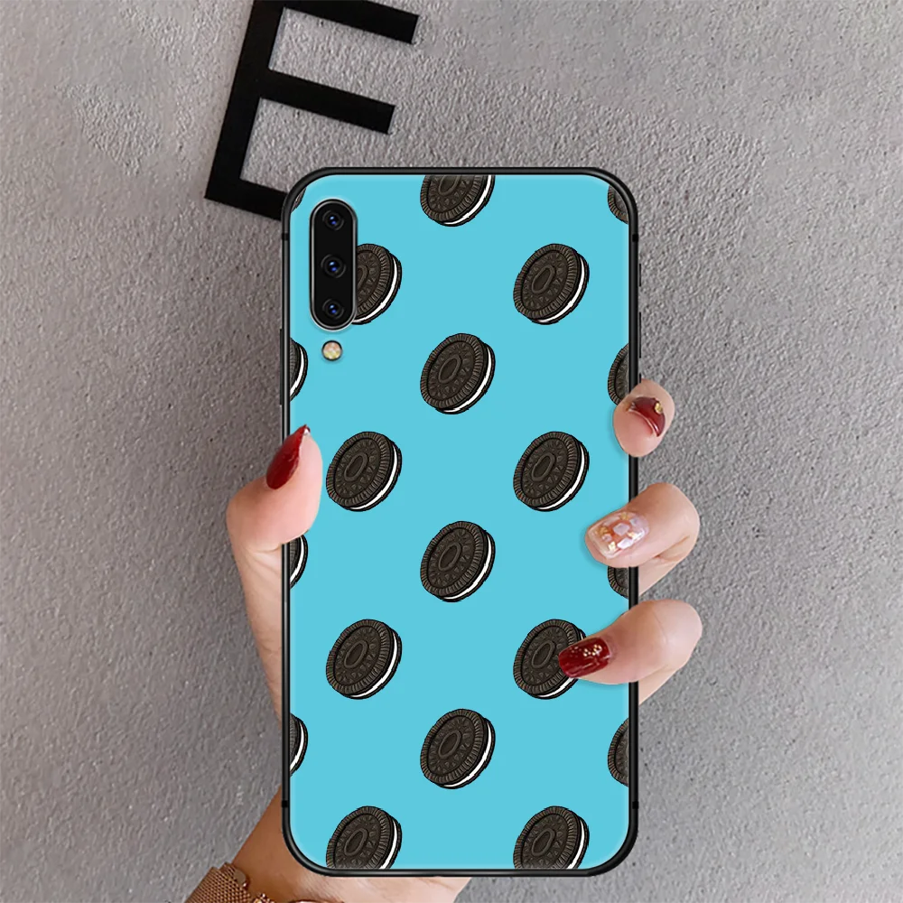 

Oreo Milk Cookies Phone Case Cover For Samsung Galaxy A 10 20 40 50 51 70 71 20E 21S 30 30SS Black Etui Luxury Waterproof