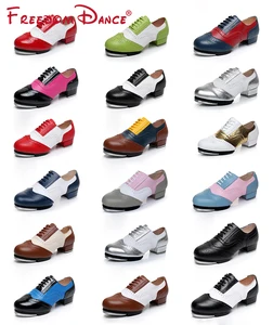 Детская танцевальная обувь из натуральной кожи в винтажном стиле; Обувь для танцев на шнуровке с дышащей сплит-подошвой; Обувь для танцев в стиле джаз; Обувь для мальчиков и девочек; 26-33