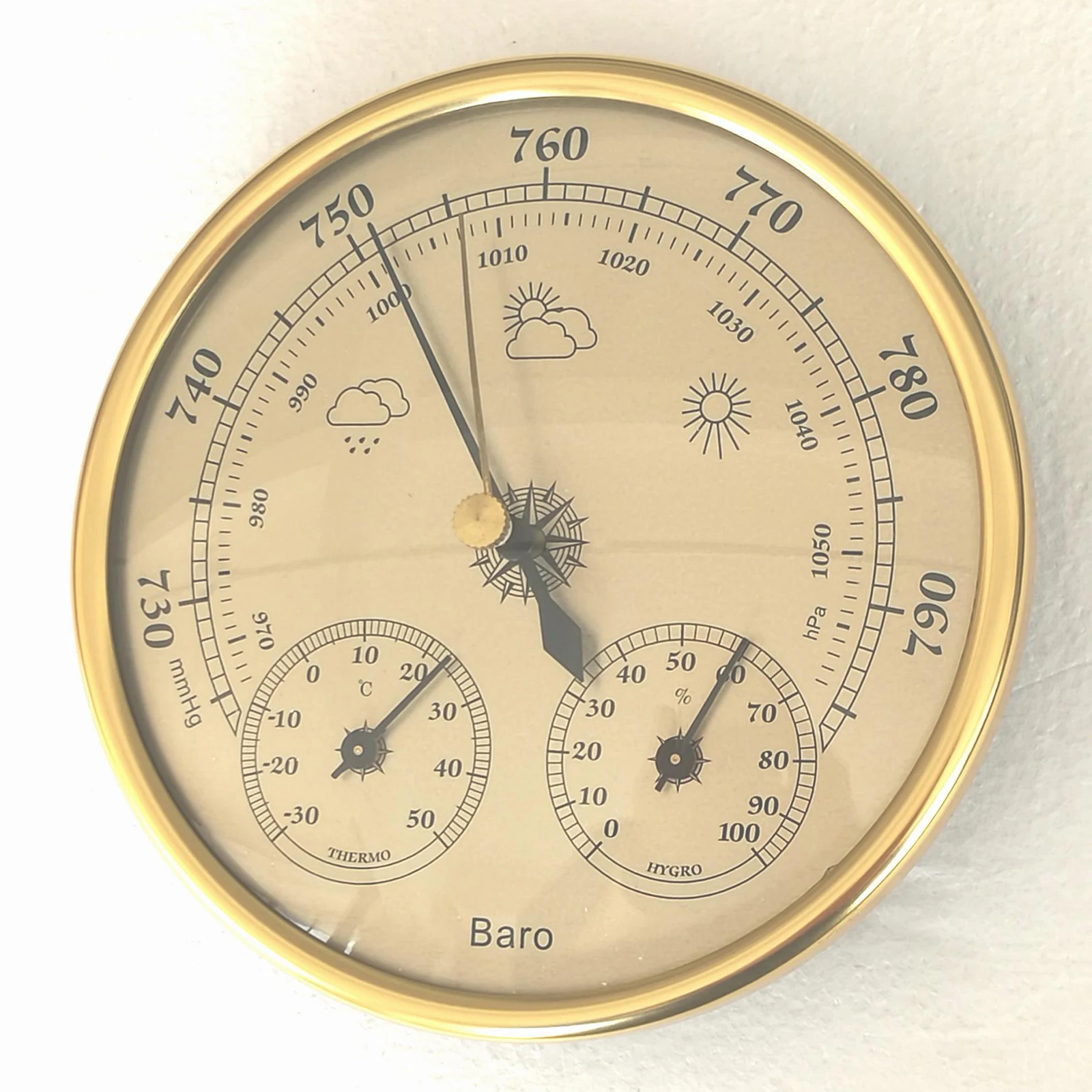 

Vintage Weather Station Barometer Humidity Thermometer Plaque