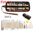 30 шт.компл. инструменты для полимерной глины, набор для скульптурирования глины, сглаживание, восковая резьба, керамика, керамические Формирователи, моделирование, резьба