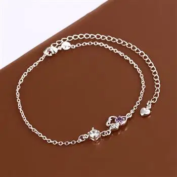 

Fashion Jewelry European Creative Hot Selling Swan Lady Anklet with Blue Zircon