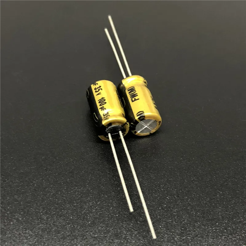 10 шт./100 шт. 100 мкФ 35В NICHICON FW серии 6,3x11 мм 35V100uF Hi-Fi аудио конденсатор с алюминиевой крышкой