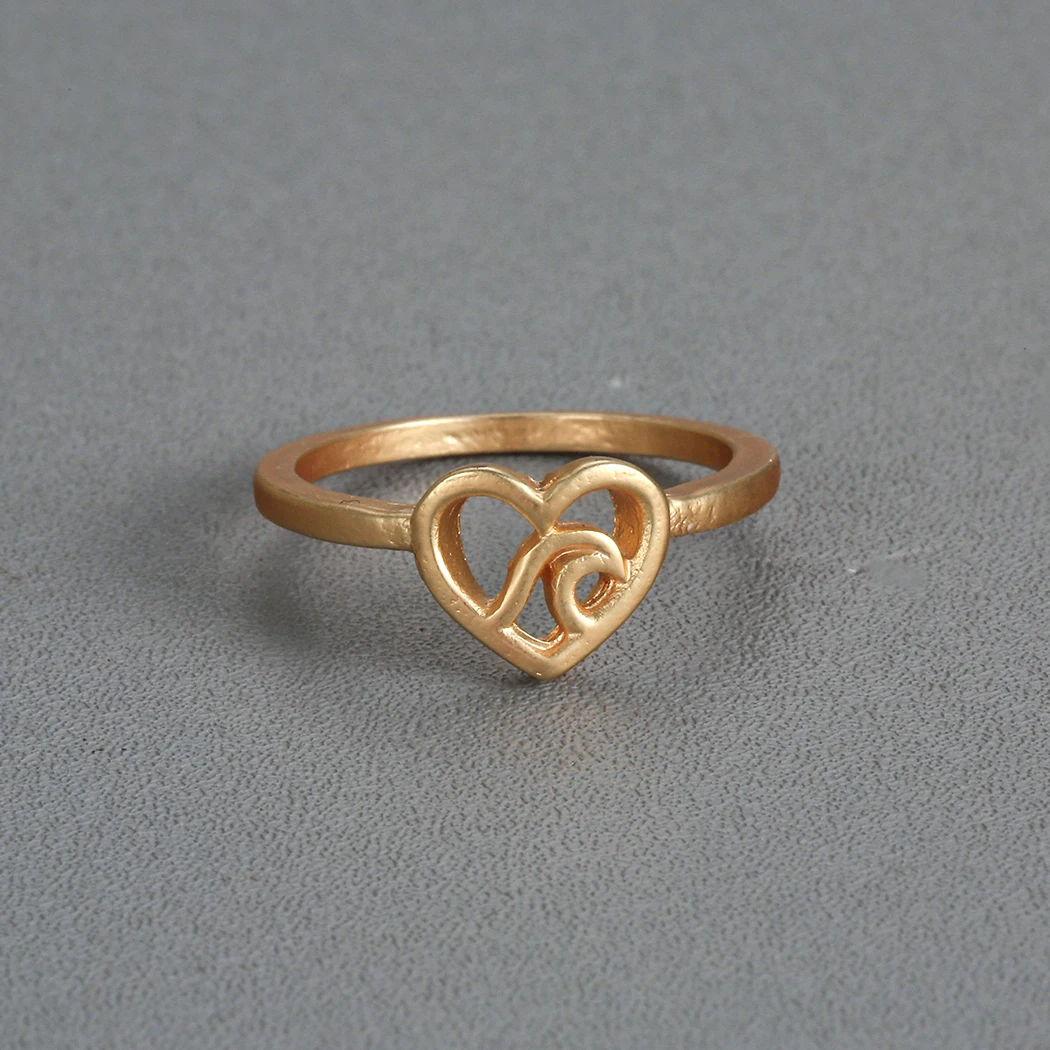 Cxwind модные волнистые обручальные кольца в форме сердца женские стиле бохо