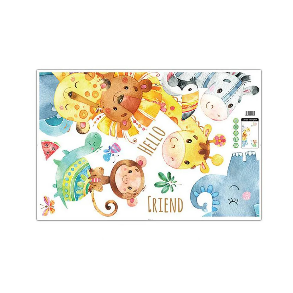 Декор для детской комнаты детского сада дверная наклейка Мультяшные наклейки с