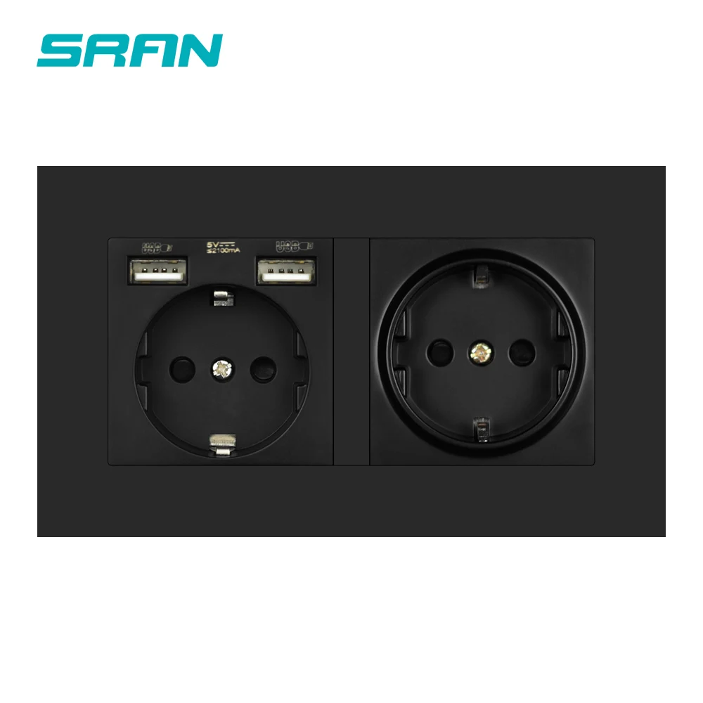 Розетка настенная серая с заземлением и светодиодным индикатором 16 А 146 х86