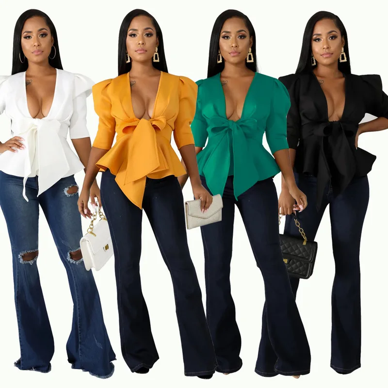 Женская одежда блузки и рубашки женские топы размера плюс офисный Повседневный