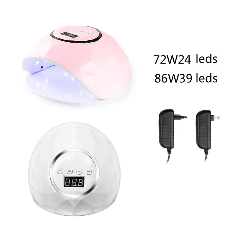 

86W UV 39 LED Lamp Nail Dryer Auto Sensor Cabine LCD Display Gel Polish Curing 4 Timer Setting Machine Nail Art Tools EU/US C1FF