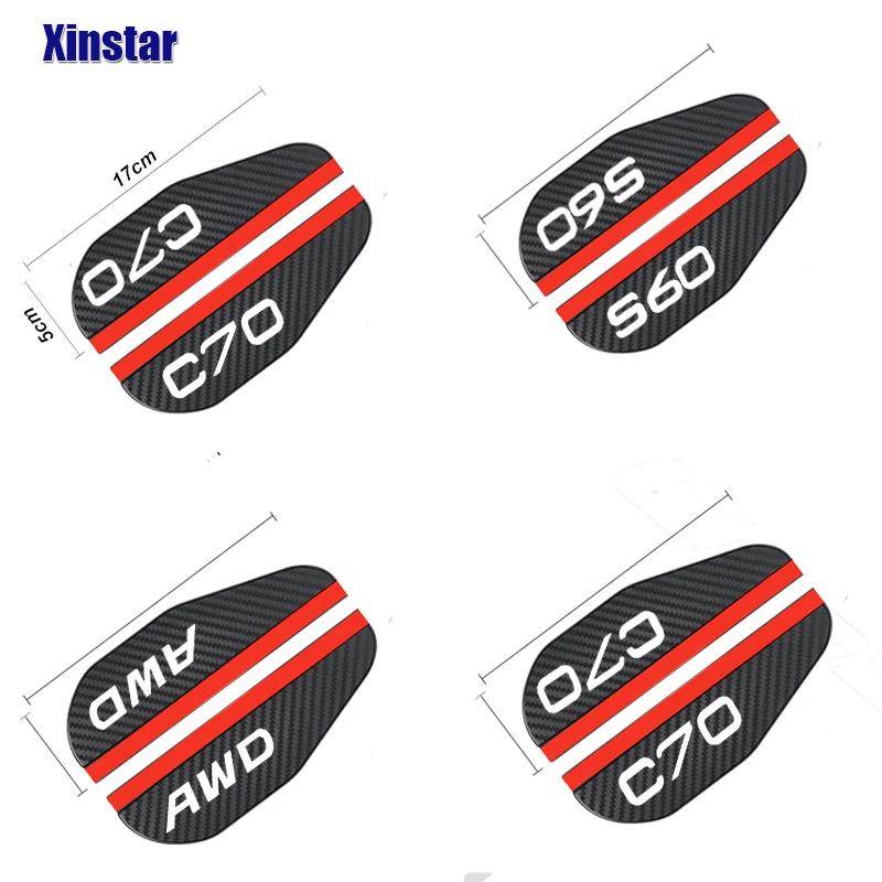 2X Car Rearview Mirror Eyebrow Protector For Volvo S60 XC90 V40 V50 V60 V70 S80 S90 V90 C30 C70 XC70 XC60 XC40 AWD T6 - купить по