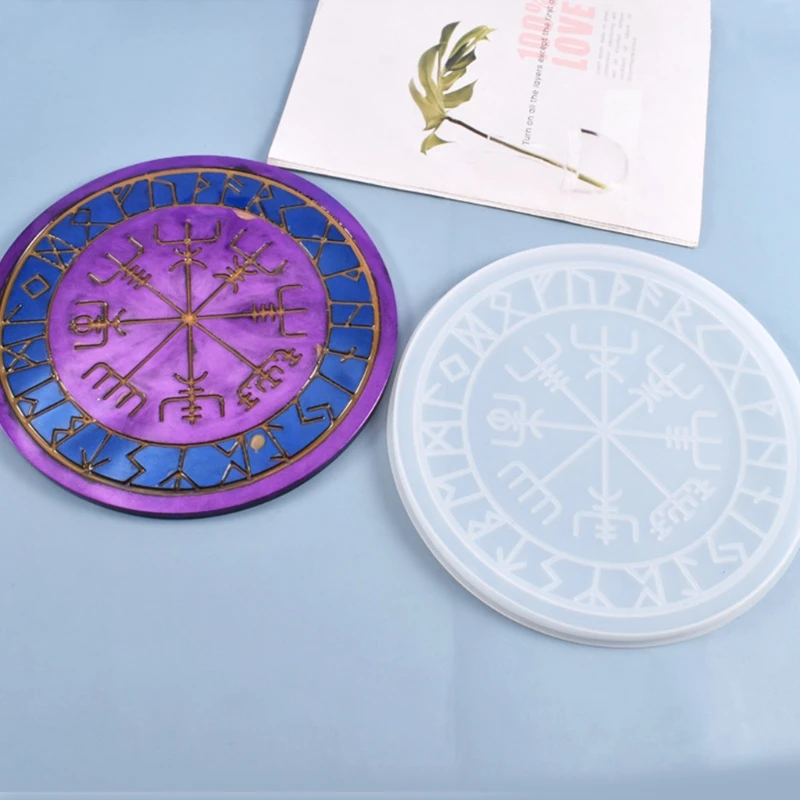 

Crystal Epoxy Resin Mold Astrology Astrolabe Tray DIY Ornaments Silicone Mould