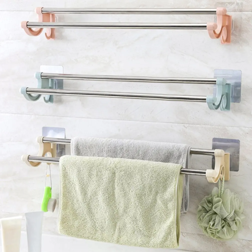 Самоклеящаяся вешалка для полотенец из нержавеющей стали ванной комнаты