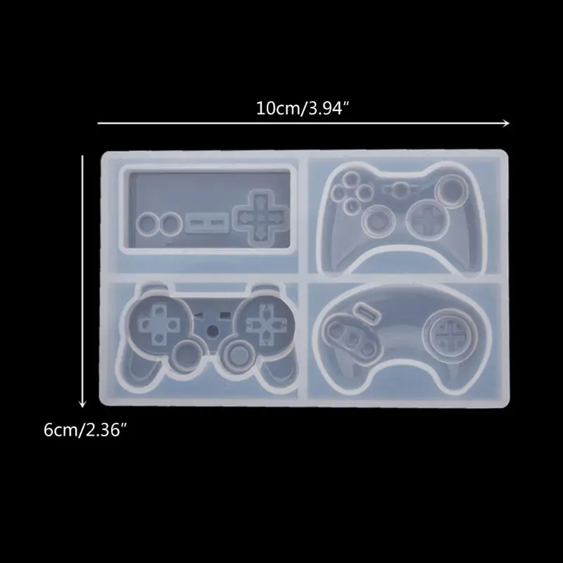 

4-Styles Game Consoles Handle Pendant Silicone Resin Mold Game Controller Cake Fondant Mold Jewelry Baking Making Tools