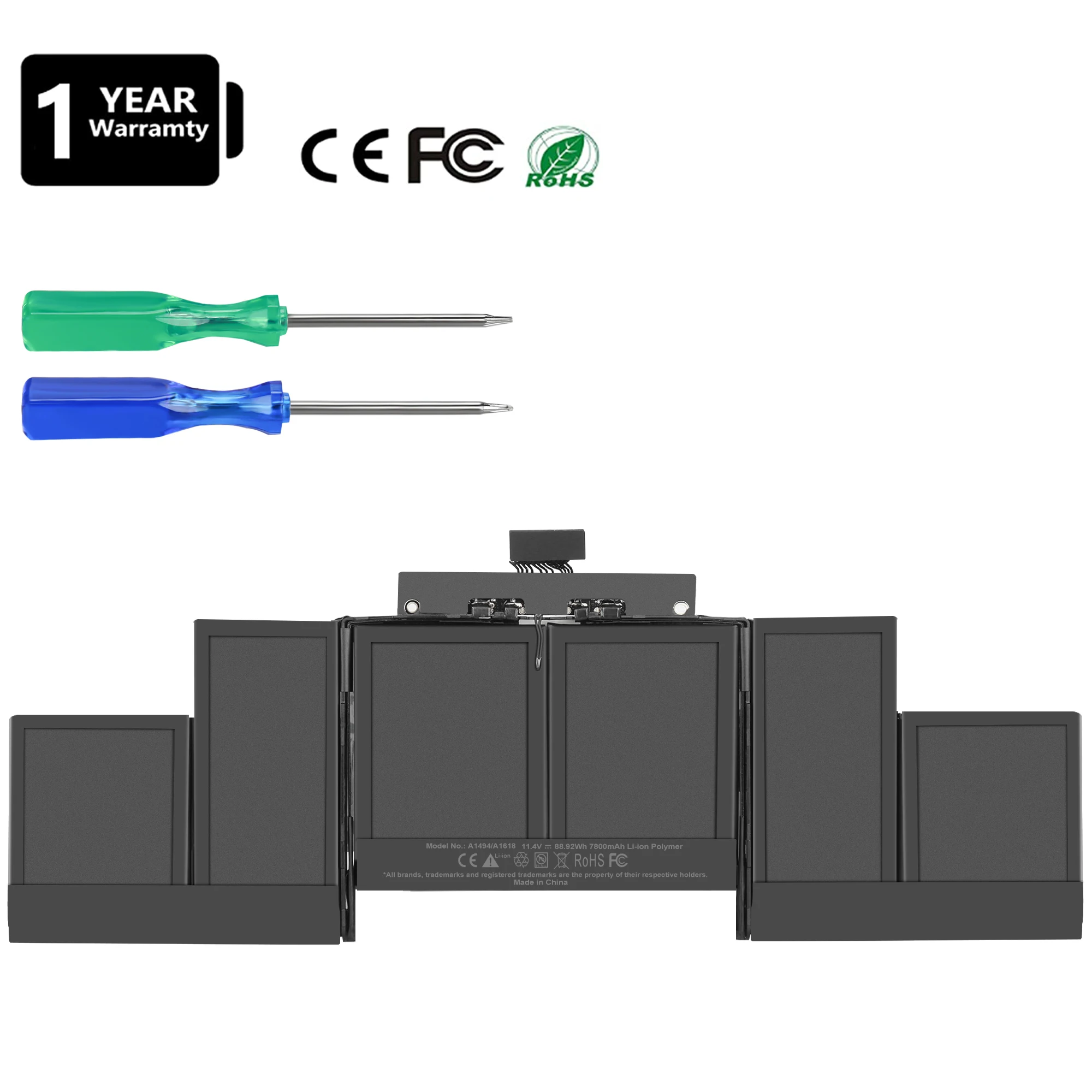 Фото Аккумулятор A1494 88,92 Втч 11,4 В для Apple Macbook Pro 15 дюймов Retina A1398, конец 2013 г., середина 2014 г., MGXC2 MGXA2 ME293 ME294 №1