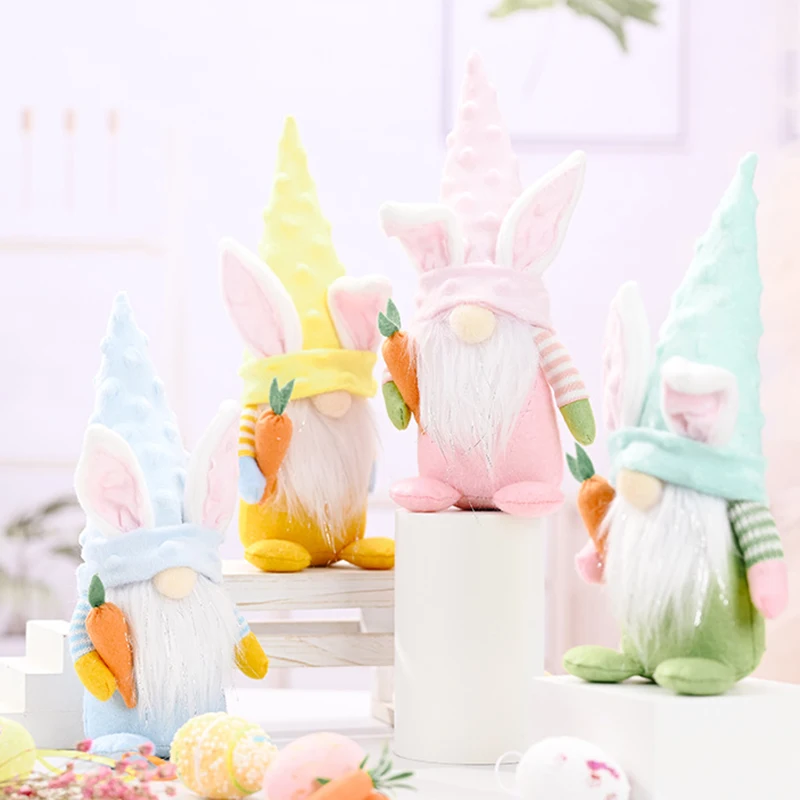 Пасхальные куклы-кролики пасхальные украшения игрушки-композиции