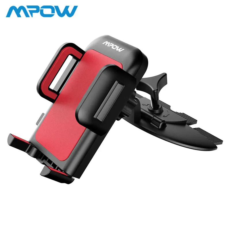 Mpow MCM3 CD слот Автомобильный держатель для телефона Автомобильный держатель Стенд вращение на 360 держатель для мобильного телефона Подставка для iphone XR XS samsung Xiaomi - Цвет: Red