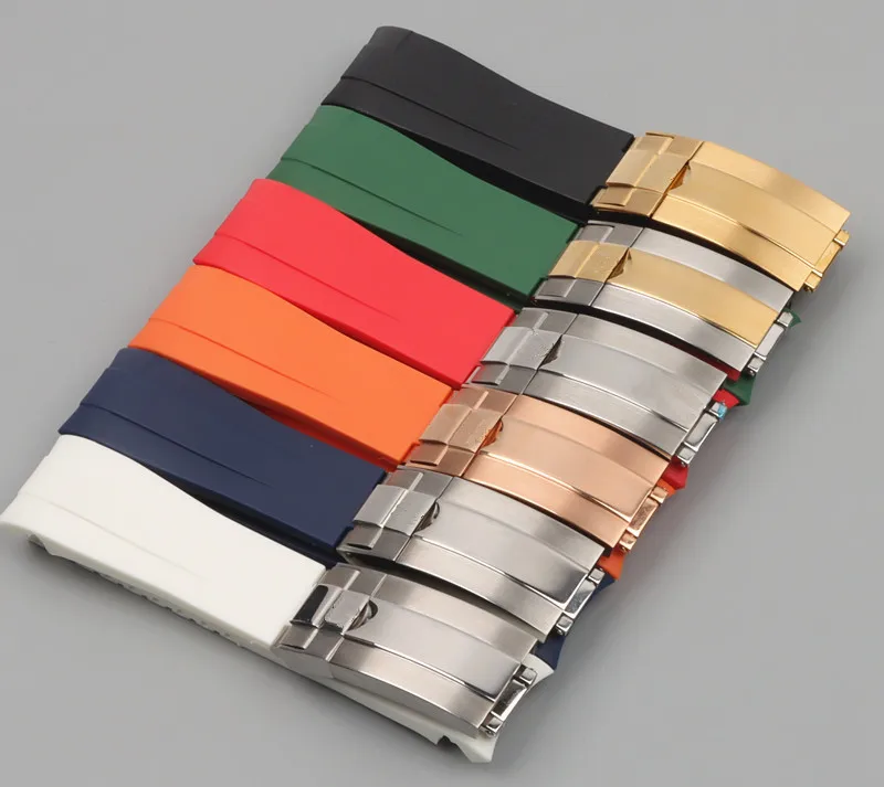 Ремешок силиконовый для наручных часов изогнутый резиновый браслет Explorer II 2 42 мм